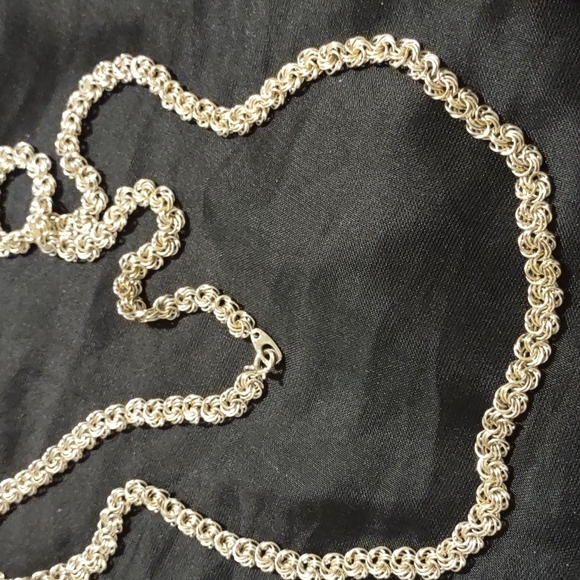 20" DIMENSIONAL FLORAL LINK 20 INCH OF 14K OVER SILVER CHAIN - Picture 5 of 5